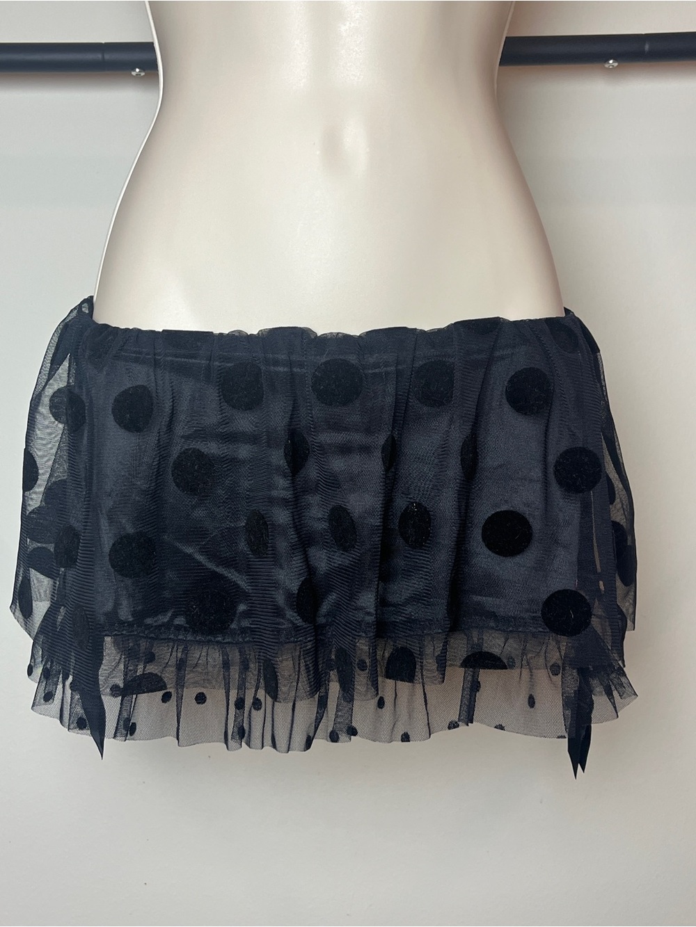 Victoria's Secret Polka Dot Garter Mini Skirt Lingerie Whimsigoth Small